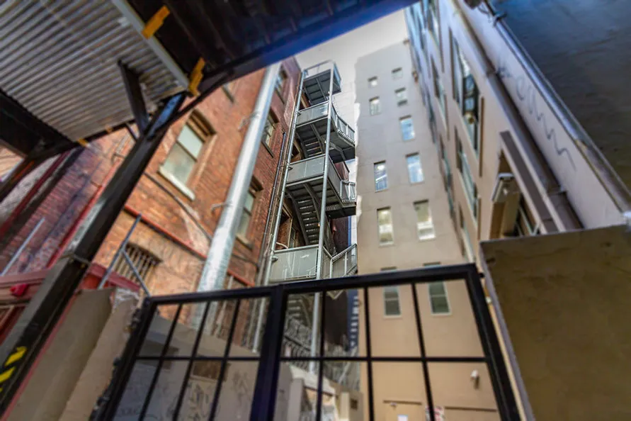 Donkey Wheel House — rear staircase