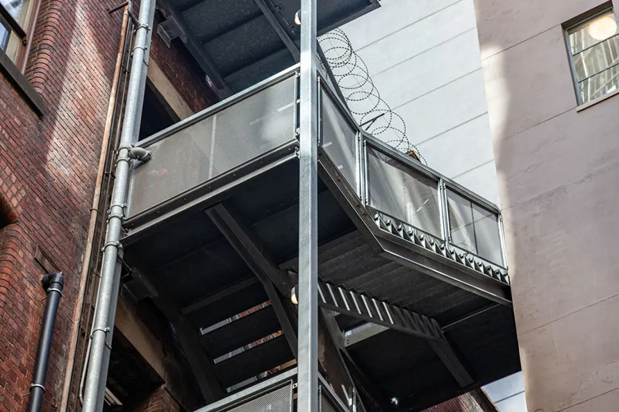 Donkey Wheel House rear staircase